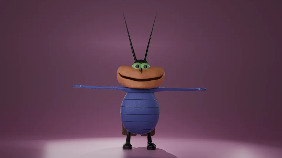 Dee Dee Cockroach (Oggy) 3D Model