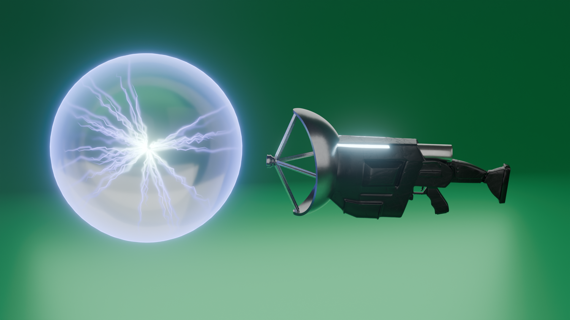 Electric Gun + Tesla Sphere Mini Militia 3D Model