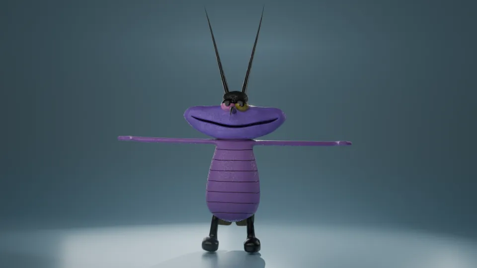 Joey Cockroach (Oggy) 3D Model