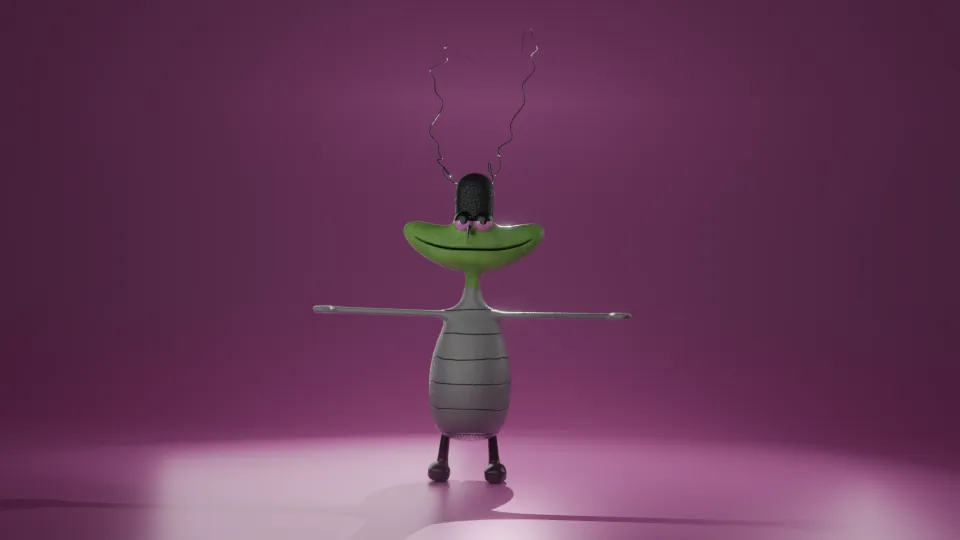 Mark Cockroach (Oggy) 3D Model