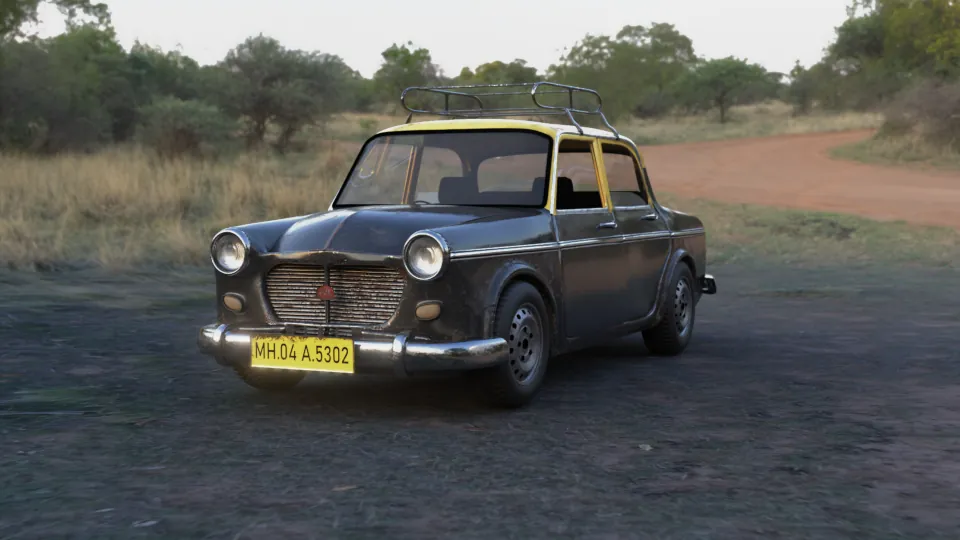 Premier Padmini Taxi 3D Model